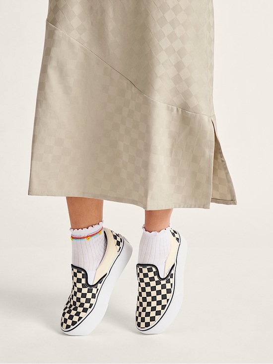 Vans Shoes - Vans' Classic Slip-On Checkerboard Sneakers - Black/White